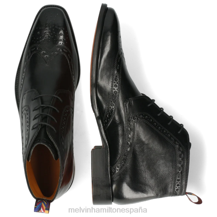 Jeff 7 hombres Melvin & Hamilton negro JRT4126 botines
