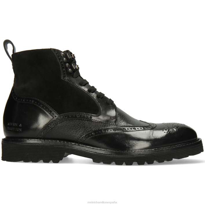 Trevor 34 hombres Melvin & Hamilton negro JRT462 botines