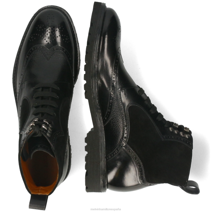 Trevor 34 hombres Melvin & Hamilton negro JRT462 botines