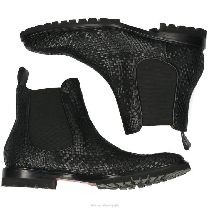 carlos 5 hombres Melvin & Hamilton negro JRT4122 botines
