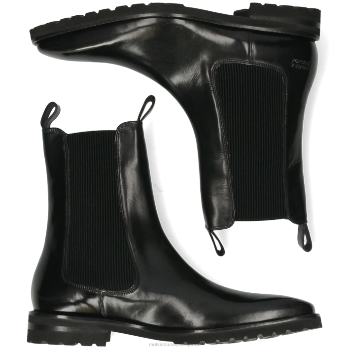 clark 49 hombres Melvin & Hamilton negro JRT456 botines