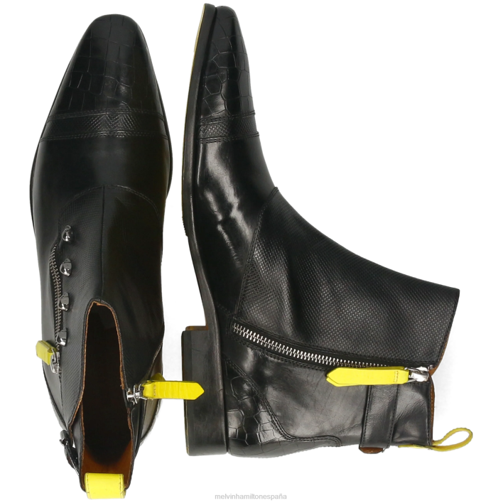 elvis 25 hombres Melvin & Hamilton negro JRT41 botines