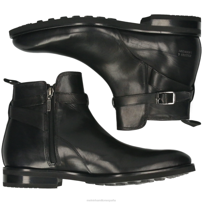 kane 1 hombres Melvin & Hamilton negro JRT491 botines