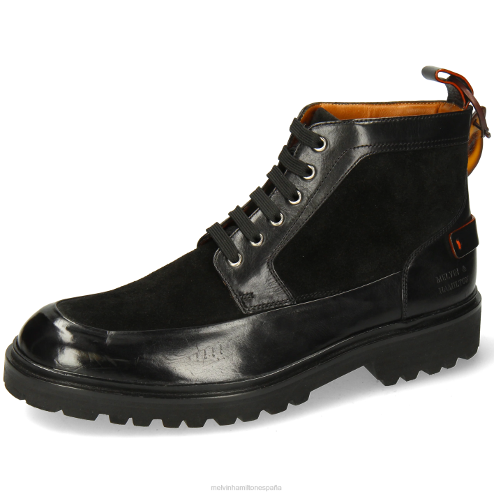 perforar 23 hombres Melvin & Hamilton negro JRT441 botines