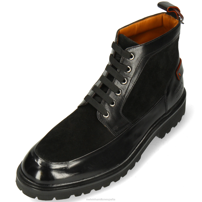 perforar 23 hombres Melvin & Hamilton negro JRT441 botines