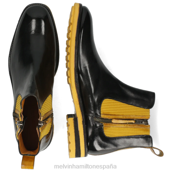 remolino 25 hombres Melvin & Hamilton negro JRT4134 botines