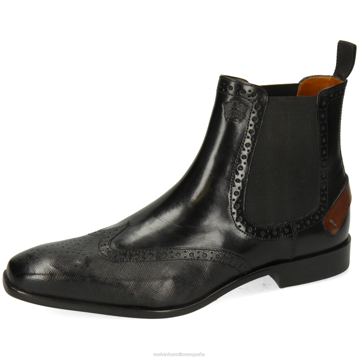 vínculo 3 hombres Melvin & Hamilton negro JRT425 botines