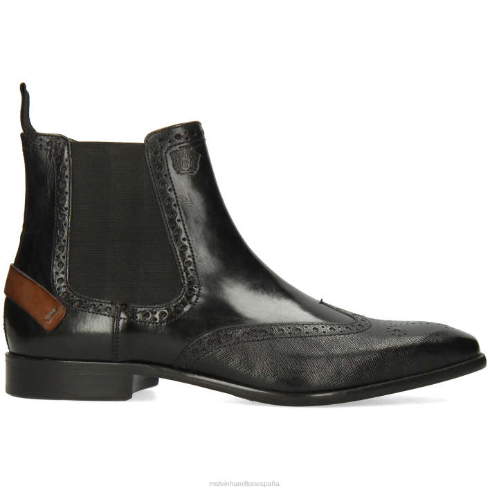 vínculo 3 hombres Melvin & Hamilton negro JRT425 botines
