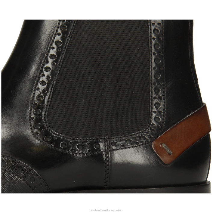 vínculo 3 hombres Melvin & Hamilton negro JRT425 botines
