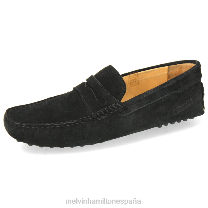 Nelson 2 hombres Melvin & Hamilton negro JRT4308 mocasines