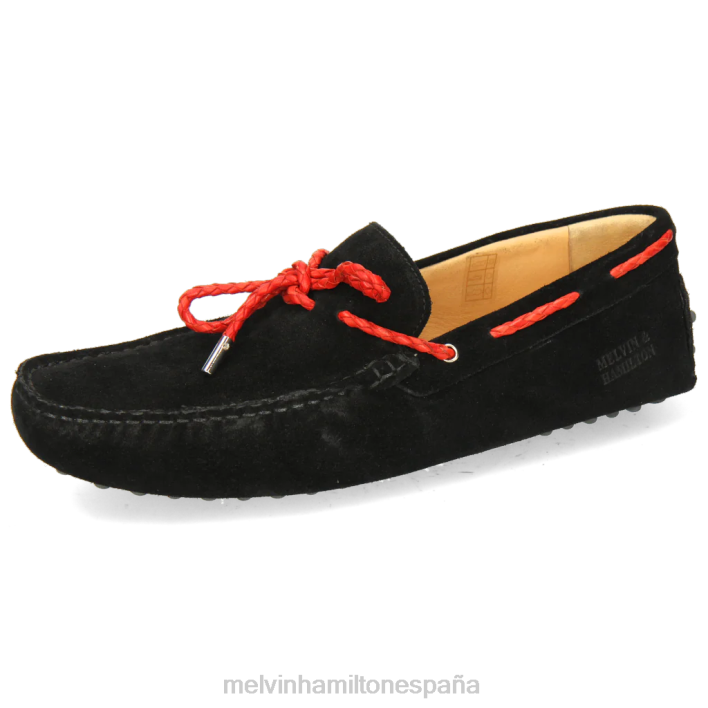 Nelson 3 hombres Melvin & Hamilton negro JRT4321 mocasines