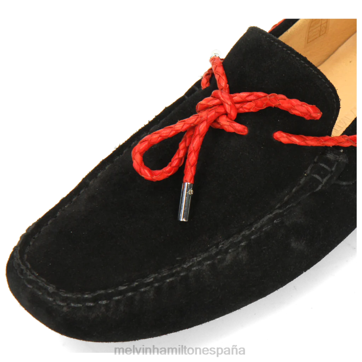 Nelson 3 hombres Melvin & Hamilton negro JRT4321 mocasines