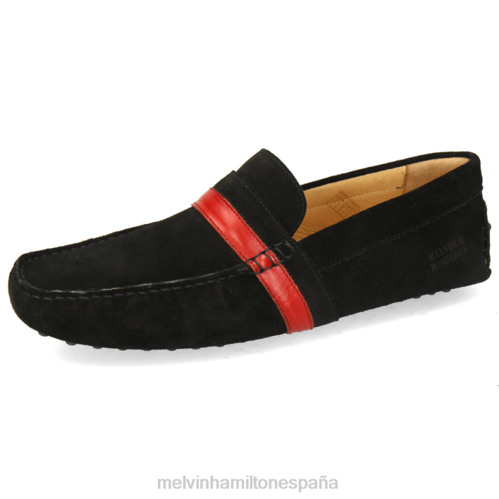 Nelson 6 hombres Melvin & Hamilton negro JRT4313 mocasines