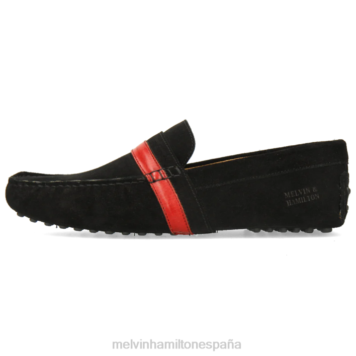 Nelson 6 hombres Melvin & Hamilton negro JRT4313 mocasines