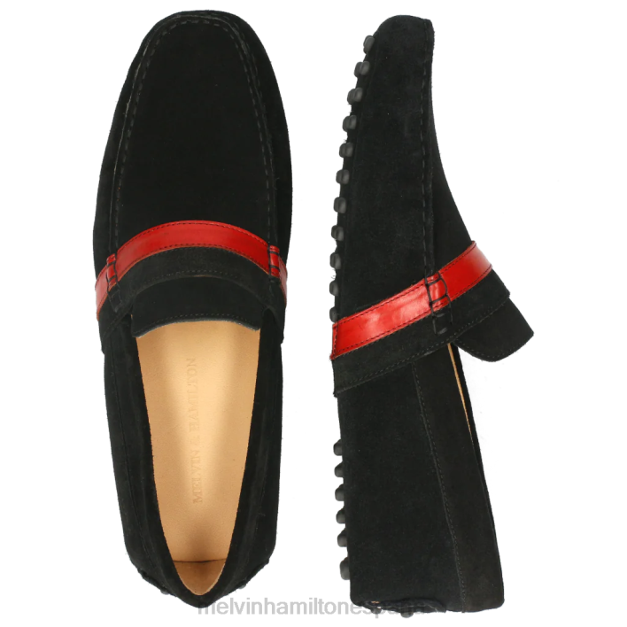 Nelson 6 hombres Melvin & Hamilton negro JRT4313 mocasines