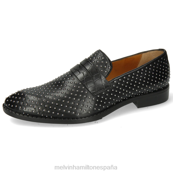 gaston 5 hombres Melvin & Hamilton negro JRT4302 mocasines