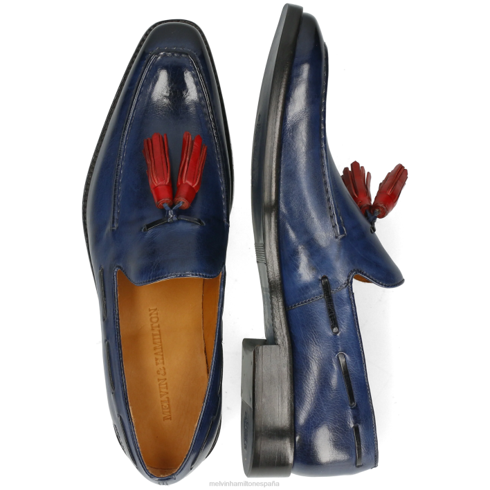 leonardo 1 hombres Melvin & Hamilton azul JRT4296 mocasines