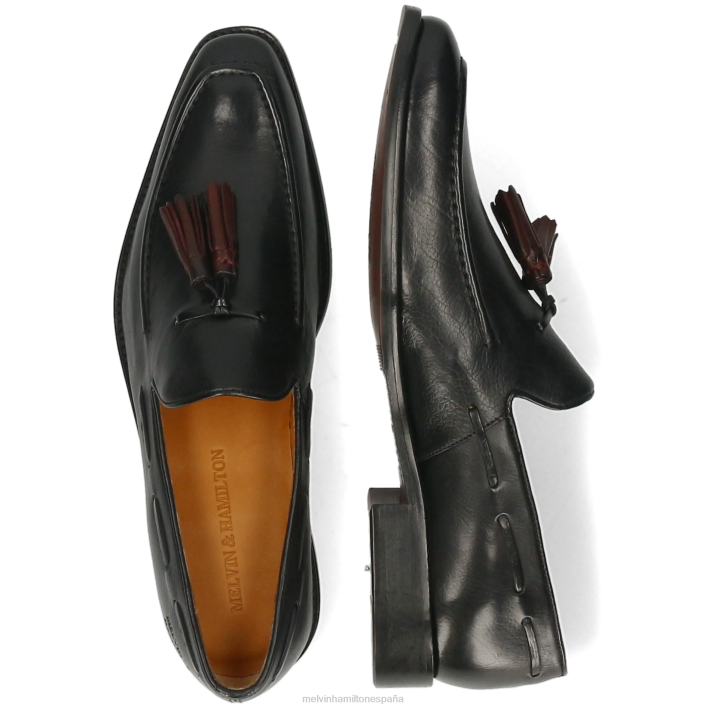 leonardo 1 hombres Melvin & Hamilton negro JRT4297 mocasines