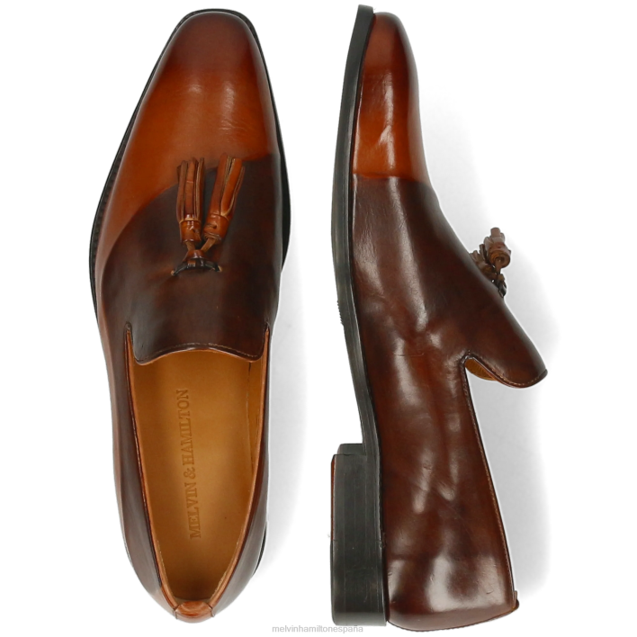 leonardo 24 hombres Melvin & Hamilton marrón JRT4258 mocasines