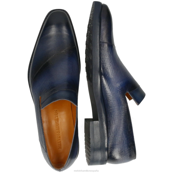 leonardo 28 hombres Melvin & Hamilton azul JRT4274 mocasines