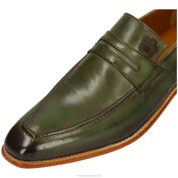 leonardo 37 hombres Melvin & Hamilton verde JRT4227 mocasines