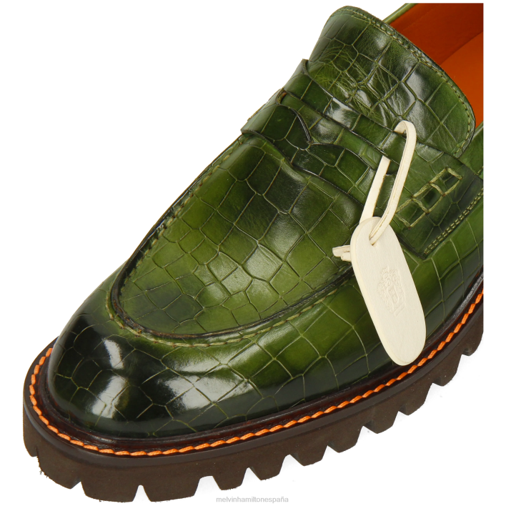 perforar 9 hombres Melvin & Hamilton verde JRT4265 mocasines