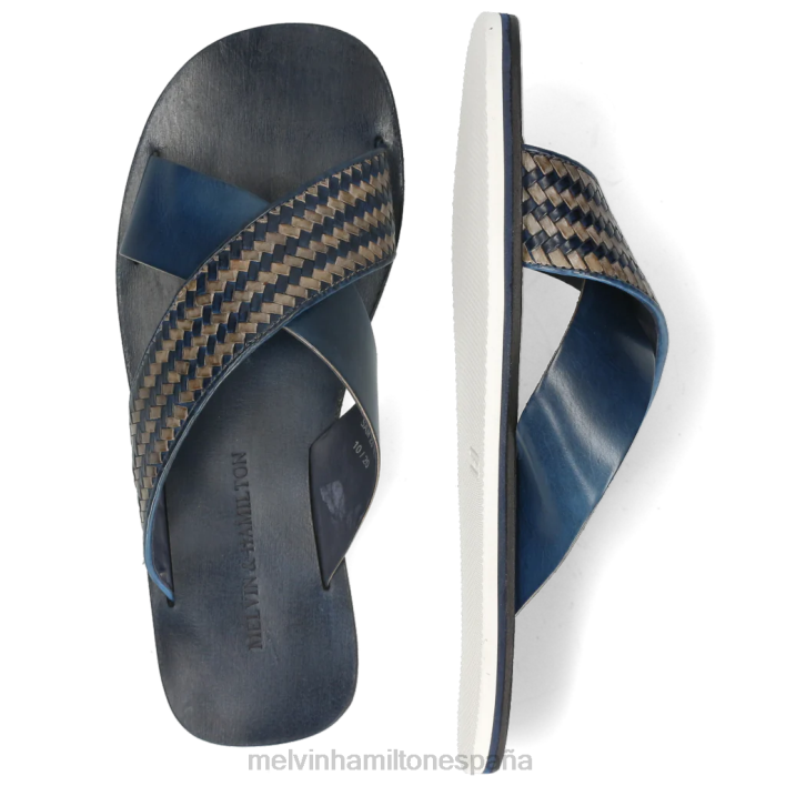 Sam 23 hombres Melvin & Hamilton azul JRT4739 mulas