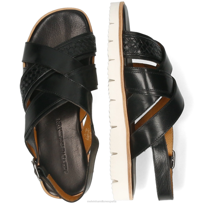 Sam 46 hombres Melvin & Hamilton negro JRT4769 sandalias