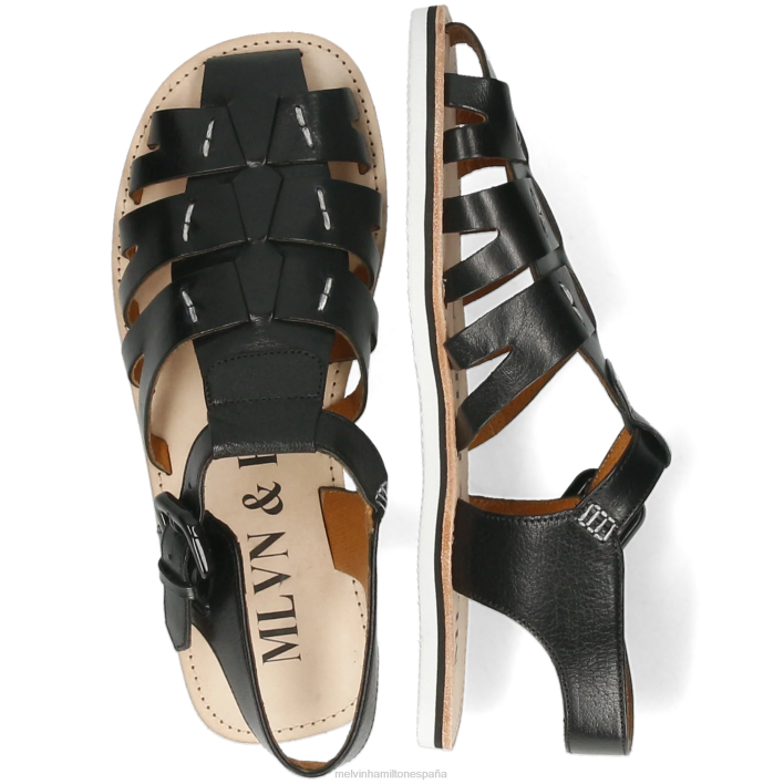 sam 39 hombres Melvin & Hamilton negro JRT4763 sandalias