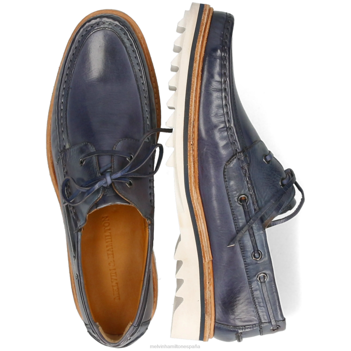 polvo 4 hombres Melvin & Hamilton azul JRT4709 zapatos del barco
