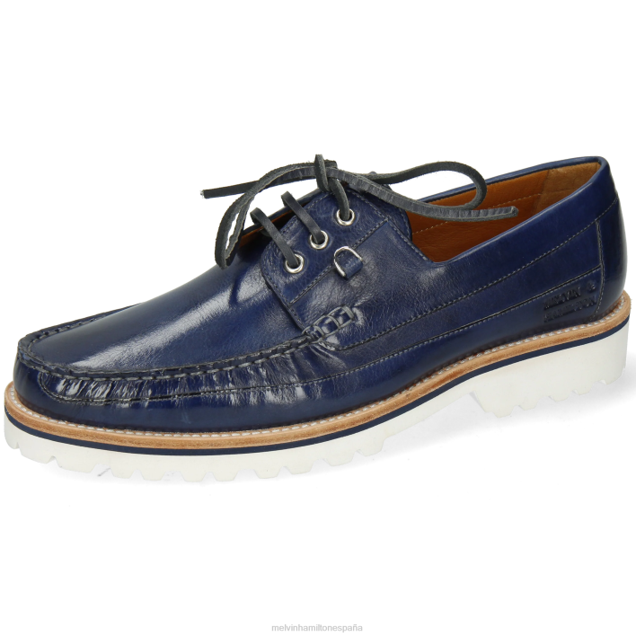 polvo 6 hombres Melvin & Hamilton azul JRT4708 zapatos del barco