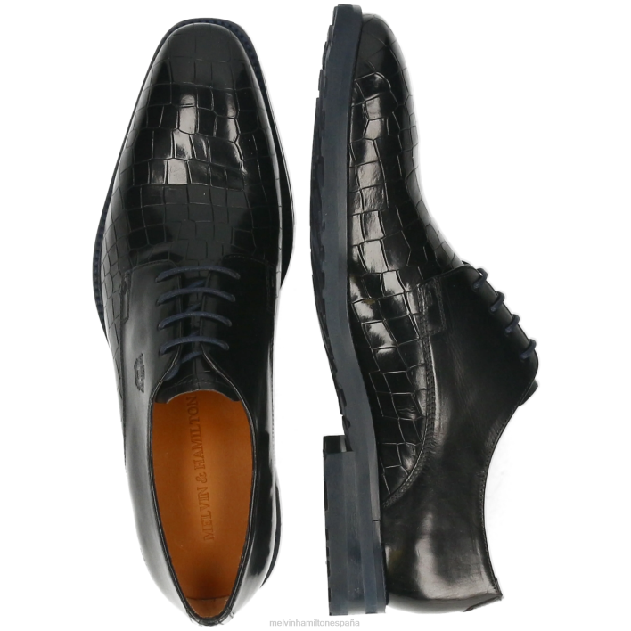 Flynn 1 hombres Melvin & Hamilton negro JRT4377 zapatos derby