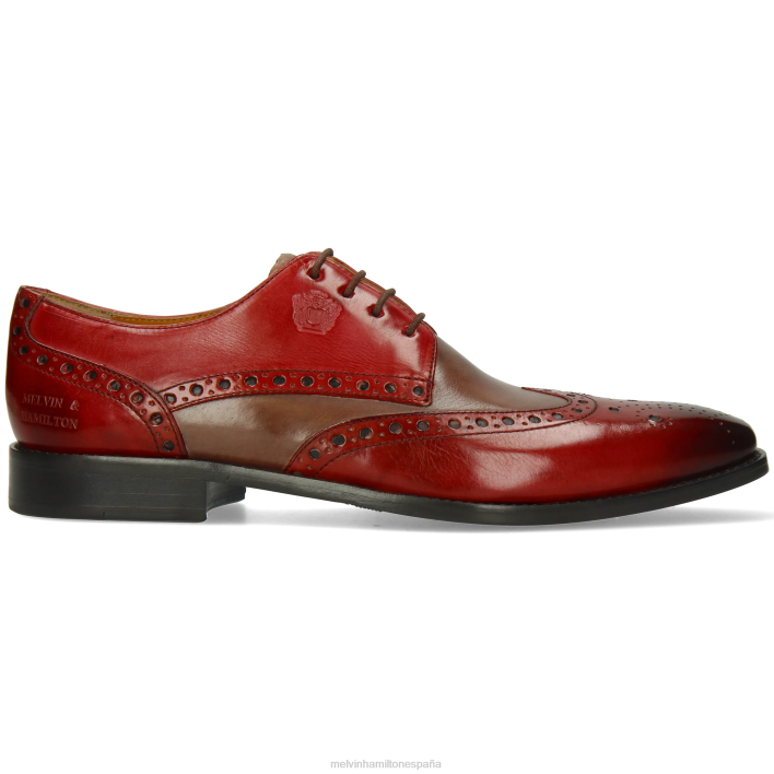 Martín 15 hombres Melvin & Hamilton rojo JRT4442 zapatos derby