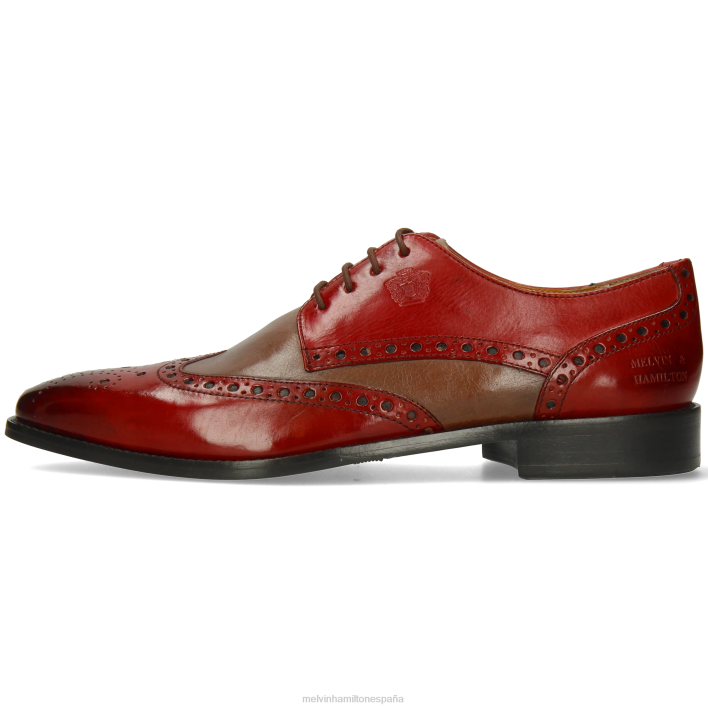 Martín 15 hombres Melvin & Hamilton rojo JRT4442 zapatos derby