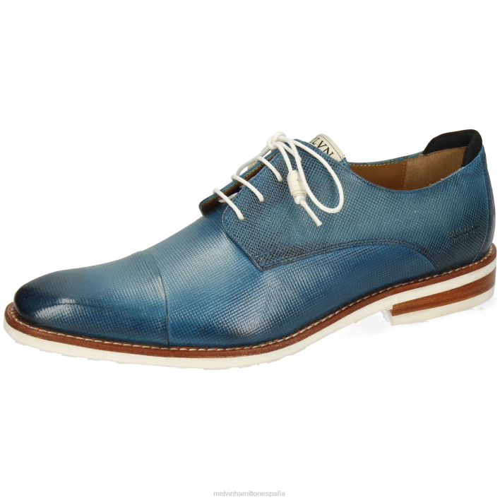 Ryder 3 hombres Melvin & Hamilton azul JRT4510 zapatos derby