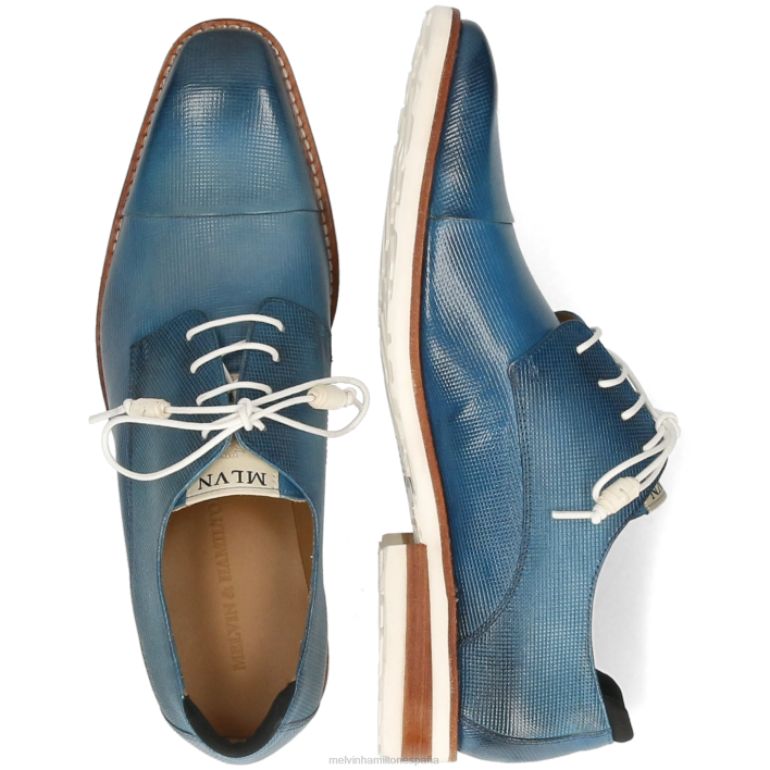 Ryder 3 hombres Melvin & Hamilton azul JRT4510 zapatos derby