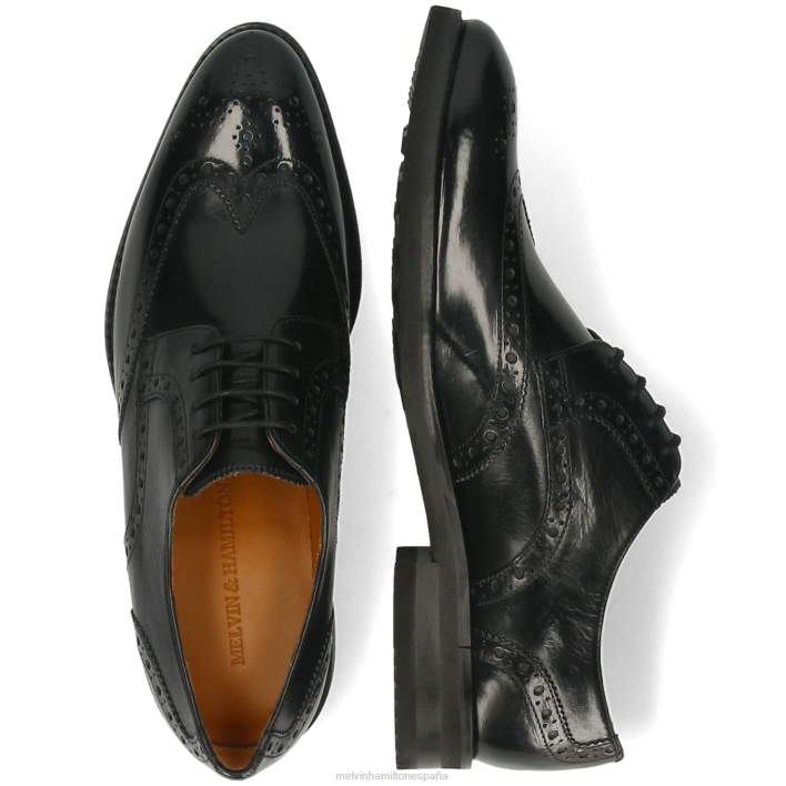 bobby 5 hombres Melvin & Hamilton negro JRT4382 zapatos derby