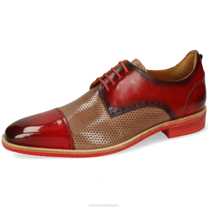 dave 1 hombres Melvin & Hamilton rojo JRT4513 zapatos derby
