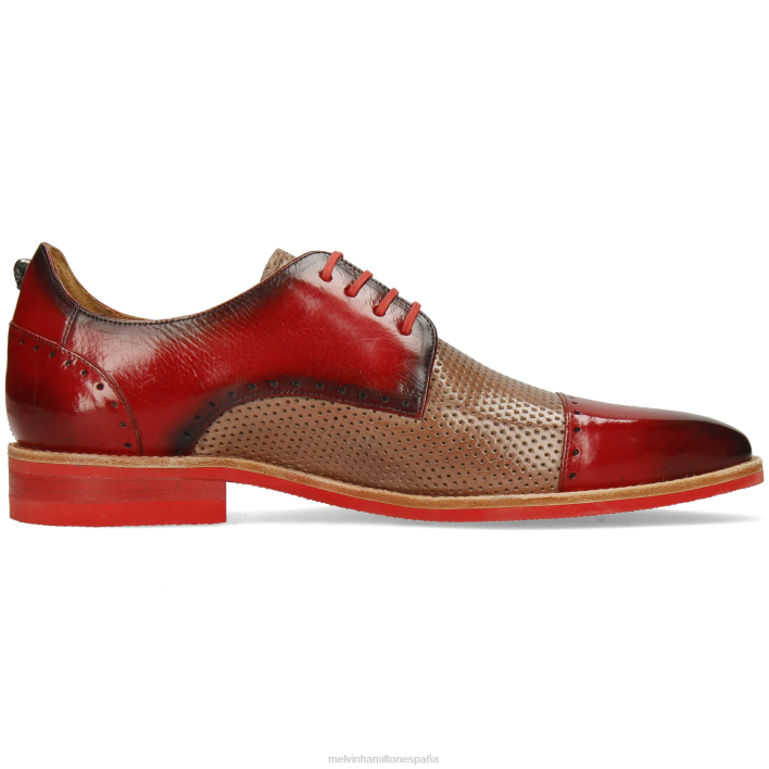 dave 1 hombres Melvin & Hamilton rojo JRT4513 zapatos derby