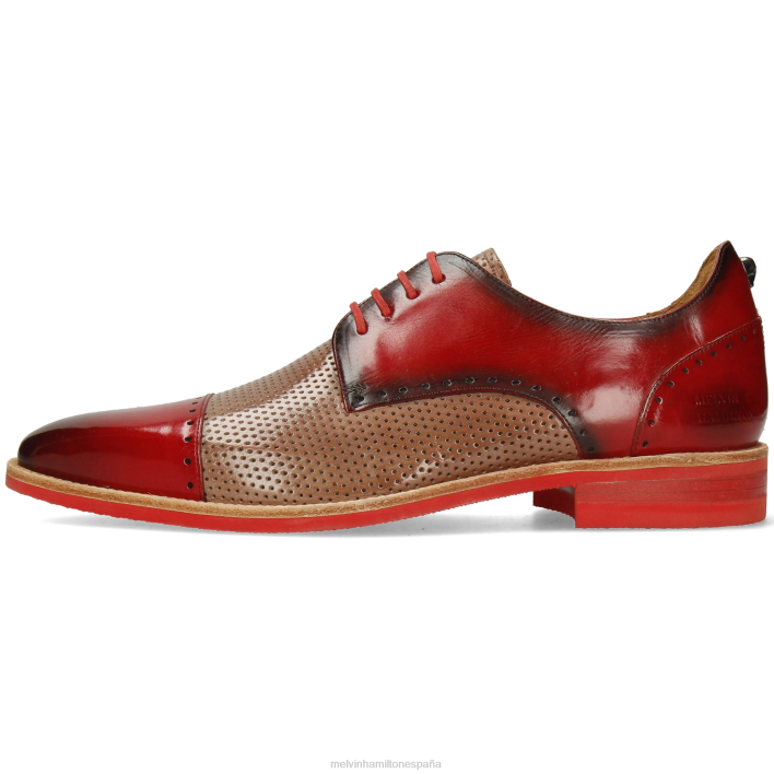 dave 1 hombres Melvin & Hamilton rojo JRT4513 zapatos derby