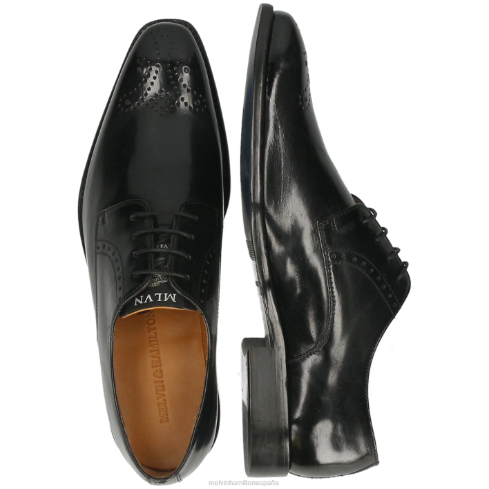 dylan 1 hombres Melvin & Hamilton negro JRT4448 zapatos derby