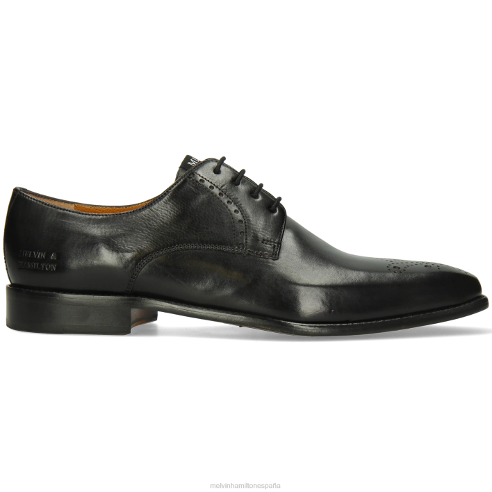 dylan 1 hombres Melvin & Hamilton negro JRT4458 zapatos derby