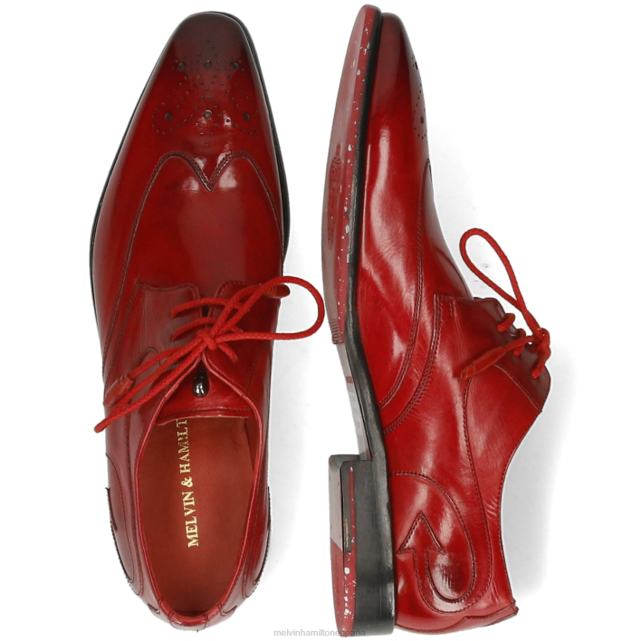 elvis 63 hombres Melvin & Hamilton rojo JRT4550 zapatos derby