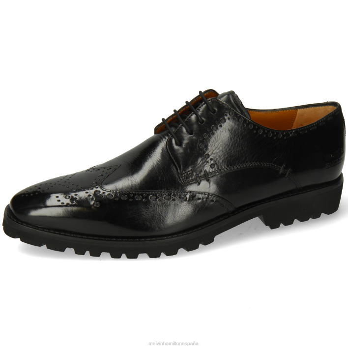 emilio 10 hombres Melvin & Hamilton negro JRT4383 zapatos derby