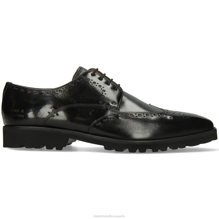 emilio 10 hombres Melvin & Hamilton negro JRT4383 zapatos derby
