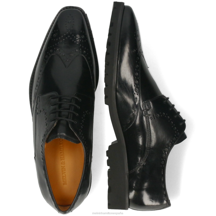 emilio 10 hombres Melvin & Hamilton negro JRT4383 zapatos derby