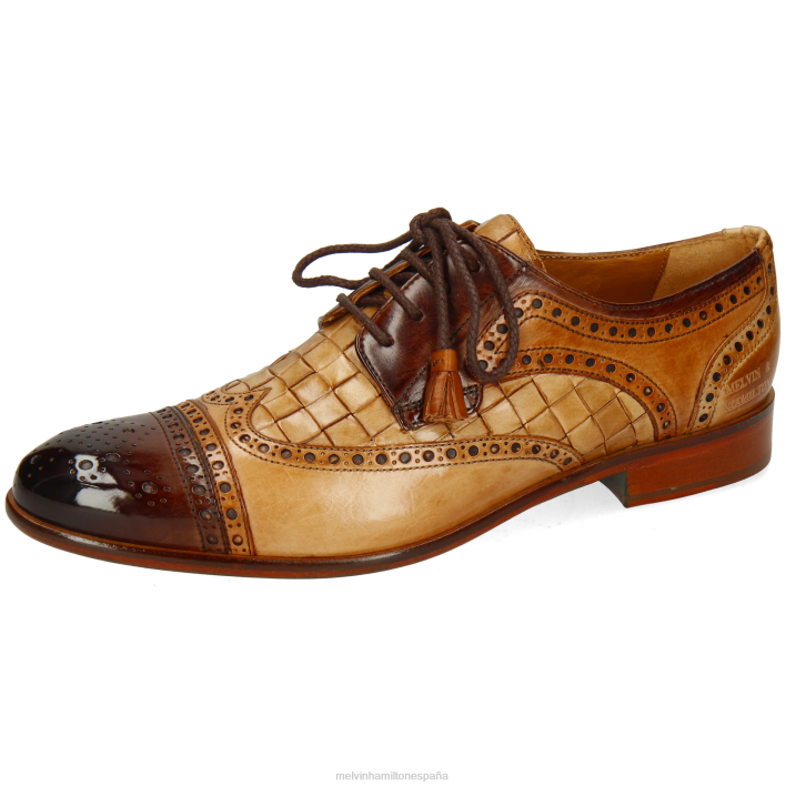 enrique 7 hombres Melvin & Hamilton marrón claro JRT4558 zapatos derby