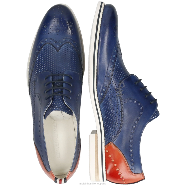 escocés 2 hombres Melvin & Hamilton azul JRT4512 zapatos derby