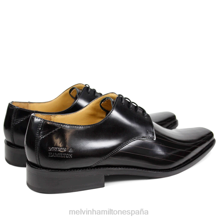 franco 9 hombres Melvin & Hamilton negro JRT4555 zapatos derby