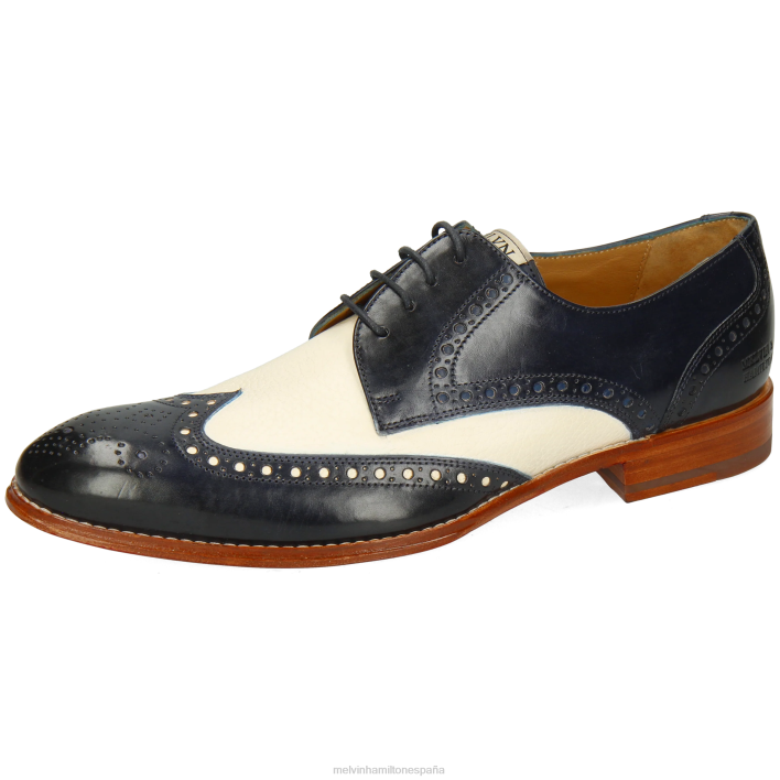 kane 5 hombres Melvin & Hamilton azul JRT4440 zapatos derby